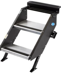 MORryde STP-201 StepAbove Gen 2 9"R Aluminum Black 2 Entry Steps