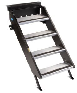 MORryde STP-212 StepAbove Gen 2 8"R Aluminum Black 4 Entry Steps