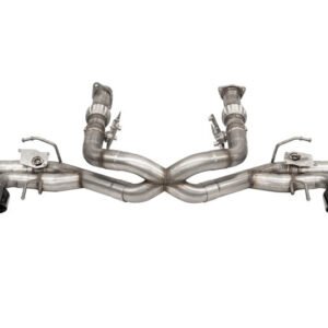 Corsa 20-22 Corvette C8 3in Valved Cat-Back 4.5in Blk Quad Tips - Fits Factory NPP Exhaust w/ AFM