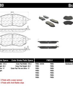 StopTech Performance 05-08 Legacy 2.5 GT Front Brake Pads