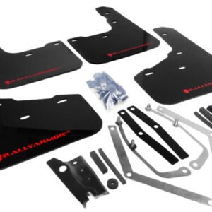 Rally Armor 13+ Ford Fiesta ST Black Mud Flap w/ Red Logo