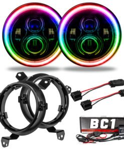 Oracle Jeep Wrangler JL/JT 7in. High Powered LED Headlights (Pair) - ColorSHIFT w/ BC1 Controller