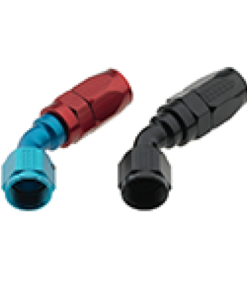 Fragola -12AN x 45 Degree Pro-Flow Hose End - Black