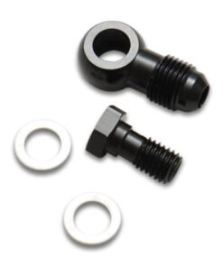 Vibrant -4AN Male Banjo Fitting 12mm x 1.25 Metric Aluminum + 2 Washers