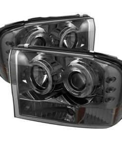 Spyder Ford F250 Super Duty 99-04 Projector Version 2 LED Halo LED Smke PRO-YD-FF25099-1P-G2-SM