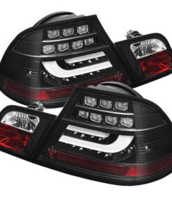 Spyder BMW E46 3-Series 04-06 2Dr Light Bar Style LED Tail Lights Black ALT-YD-BE4604-LBLED-BK