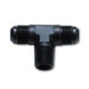 Vibrant -4AN x 1/8in NPT Flare to Pipe Tee Adapter Fitting - Aluminum