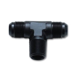 Vibrant -4AN x 1/8in NPT Flare to Pipe Tee Adapter Fitting - Aluminum