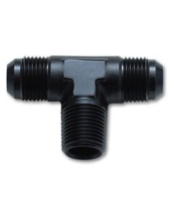Vibrant -3AN x 1/8in NPT Flare to Pipe Tee Adapter Fitting - Aluminum