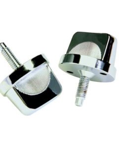 Kentrol 76-95 Jeep CJ/Wrangler YJ Windshield Knobs Pair - Polished Silver