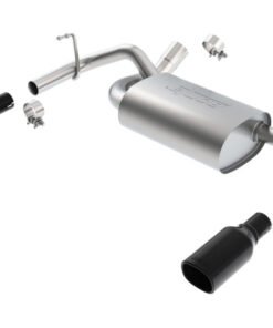 Borla 12-16 Jeep Wrangler 3.6AT/MT 4WD 2+4DR S/ SQ /RL/AC SR 2.5in, 2in Tip 3.5 sqx8 Black Chrome