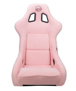 NRG FRP Bucket Seat PRISMA Edition W/ pearlized Back Pink Alcantara - Large