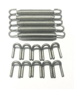 Ticon Industries Black Silicone Titanium Spring Tab and Spring Kit (10 Tabs/5 Springs) - 5 Pack