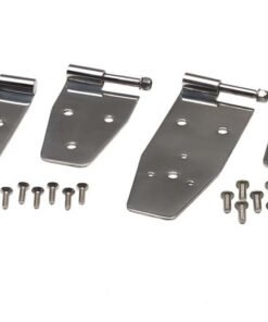Kentrol 94-95 Jeep Wrangler YJ Hardtop Door Hinge Set 4 Pieces - Polished Silver