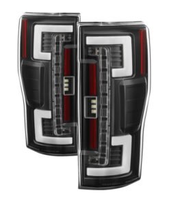 Spyder 17-18 Ford F-250 SD (w/Blind Spot Sensor) LED Tail Lights - Blk (ALT-YD-FS17BS-LED-BK)