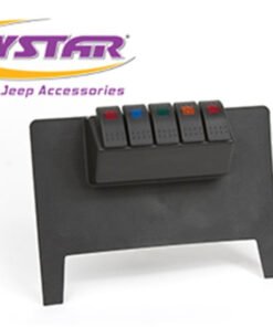 Daystar 2007-2018 Jeep Wrangler JK 2WD/4WD (Auto Trans) - Black Lower Switch Panel (w/ Switches)