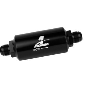 Aeromotive In-Line Filter - AN -10 size Male - 10 Micron Microglass Element - Bright-Dip Black