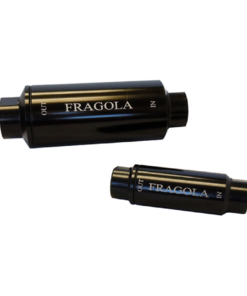Fragola Fuel Filter -6AN In/Out 40 Micron. Black
