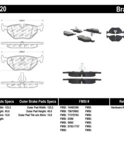 StopTech Performance 01-02 BMW Z3 / 03-09 Z4 / 10/90-07 3 Series / 99-09 Saab 9-5 Rear Brake Pads