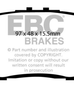 EBC 13+ Lexus ES300h 2.5 Hybrid Redstuff Rear Brake Pads