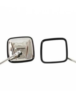 Kentrol 76-18 JEEP CJ/Wrangler YJ/TJ/JK Outback Mirrors Pair - Polished Silver