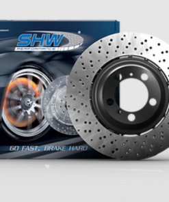 SHW 19-21 BMW M2 Competition 3.0L Right Rear Cross-Drilled Lightweight Brake Rotor