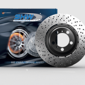 SHW 11-16 BMW M5 4.4L Right Rear Cross-Drilled Lightweight Brake Rotor