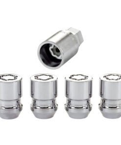 McGard Wheel Lock Nut Set - 4pk. (Cone Seat) M12X1.5 / 19mm & 21mm Dual Hex / 1.28in. L - Chrome
