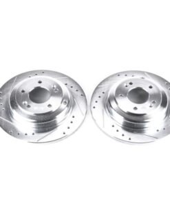 Power Stop 10-16 Hyundai Genesis Coupe Rear Evolution Drilled & Slotted Rotors - Pair