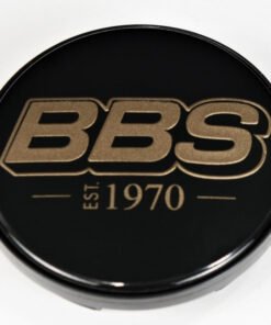 BBS Center Cap 56mm Black/Gold Est. 1970 Anniversary w/BBS Logo (4-Tab)