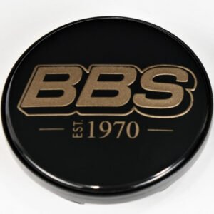 BBS Center Cap 70.6mm Black/Gold Est. 1970 Anniversary w/BBS Logo (4-Tab)