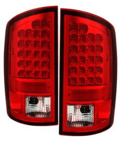 Spyder Dodge Ram 07-08 1500/Ram 07-09 2500/3500 LED Tail Lights Red Clear ALT-YD-DRAM06-LED-RC