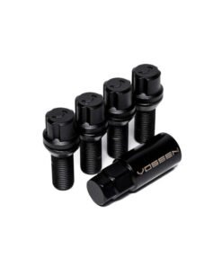 Vossen 30mm Lock Bolt - 14x1.5 - 17mm Hex - Cone Seat - Black (Set of 4)
