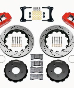 Wilwood Narrow Superlite 4R Front Hat Kit 14.00in Drill Red 2007-Up Jeep Wrangler