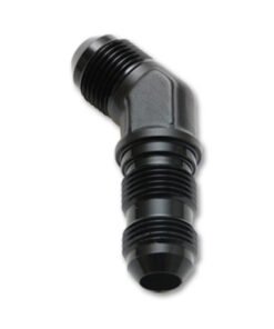 Vibrant -6AN Bulkhead Adapter 45 Degree Elbow Fitting - Anodized Black Only