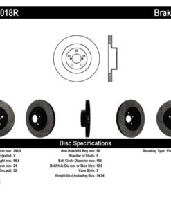 StopTech 02-10 Subaru WRX Slotted & Drilled Right Front Rotor (exc. STi)