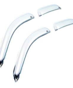 AVS 07-13 Chevy Silverado 1500 Ext. Cab Ventvisor Front & Rear Window Deflectors 4pc - Chrome