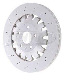 SHW 18-21 Audi TT Quattro 2.0L Front Drilled-Dimpled Lightweight Brake Rotor