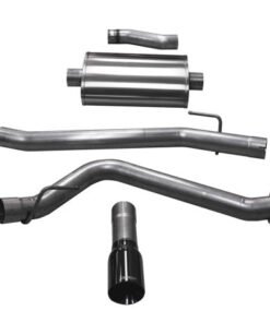 Corsa 2020 Jeep Gladiator JT 3.6L, Single Side Exit Cat-Back Exhaust System w/ Single 4in Black Tip