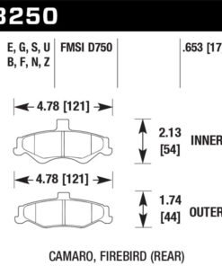 Hawk 1998-2002 Chevrolet Camaro SS 5.7 HPS 5.0 Rear Brake Pads