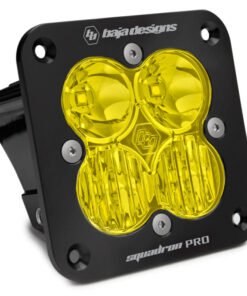 Baja Designs Squadron Pro Flush Mount Black Driving/Combo Pattern LED Light Pod - Amber