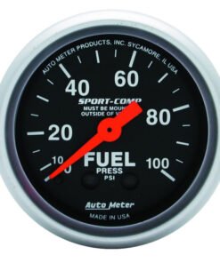 Autometer Sport-Comp 52mm 0-100 PSI Mechanical  Fuel Pressure Gauge