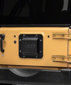 Officially Licensed Jeep 07-18 Wrangler JK Spare Tire Delete w/ License Plate Mount and Jeep Logo