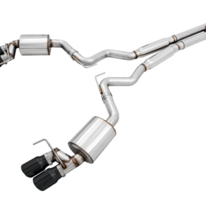 AWE Tuning 2018+ Ford Mustang GT (S550) Cat-back Exhaust - Touring Edition (Quad Diamond Black Tips)