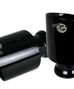 aFe MACH Force-XP 4-1/2in Black OE Replacement Exhaust Tips - 15-19 Dodge Charger/Hellcat