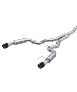 MBRP 19-22 Ford Mustang 2.3 EcoBoost 3in Cat-Back Dual Split Rear w/4.5in Carbon Fiber Tips (Race)
