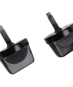 Kentrol 76-95 Jeep CJ/Wrangler YJ Windshield Knobs Pair - Powdercoat Black