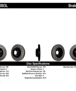 StopTech 07-09 BMW 335 (E90/E92/E93) Slotted & Drilled Left Front Rotor
