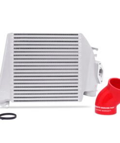 Mishimoto 08-14 Subaru WRX Top-Mount Intercooler Kit - Powder Coated Silver & Red Hoses