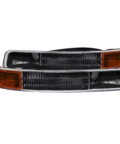 ANZO 1999-2006 Gmc Sierra 1500 Euro Parking Lights Black w/ Amber Reflector